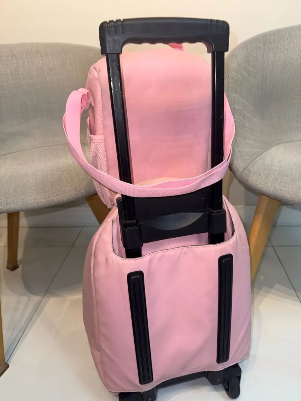 Kit Mochila Escolar Xtrem Coração Rosa  - Foto 4