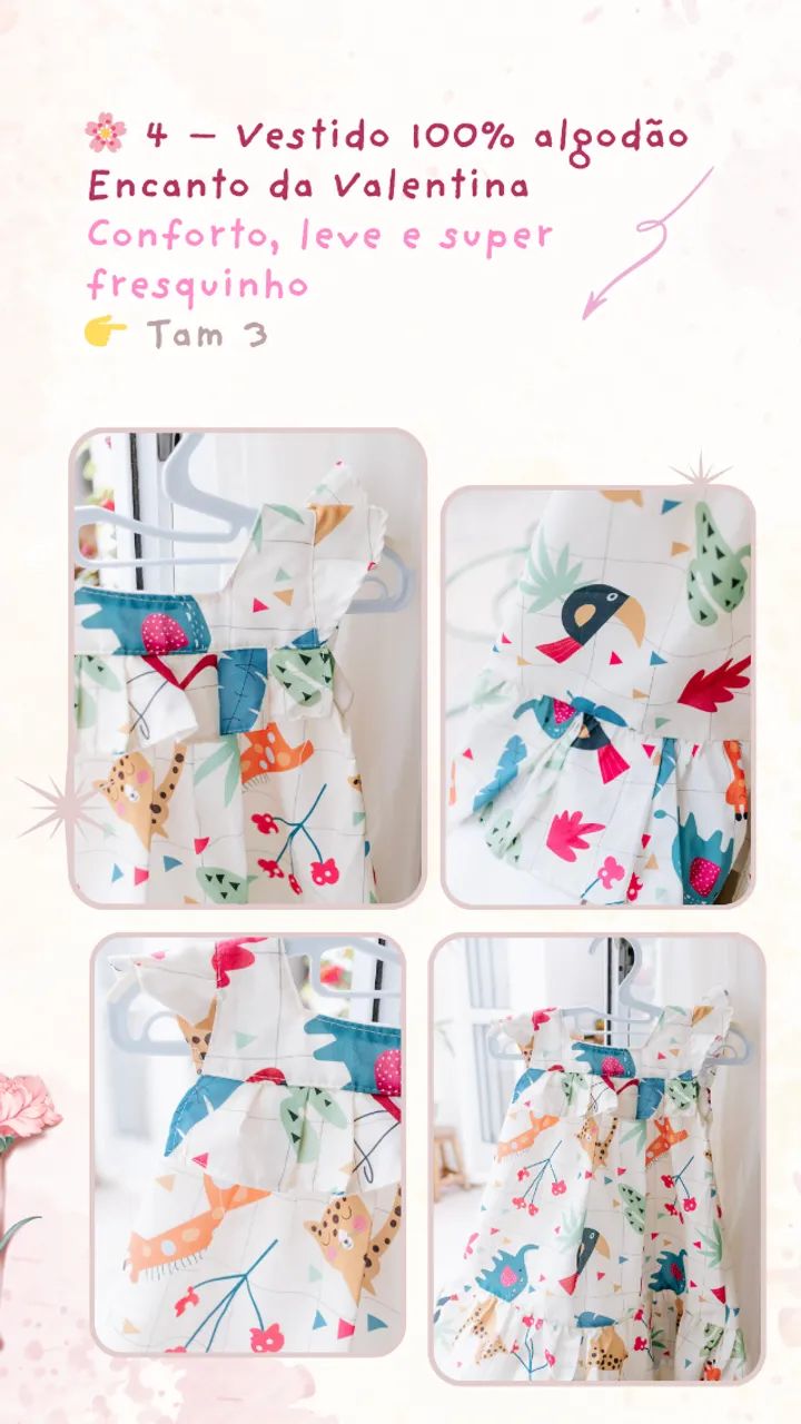 Vestidos e Sapatilha Infantil