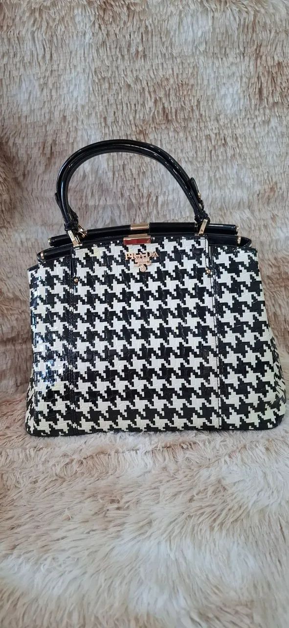 Bolsa prada preta e branca nova - Foto 5