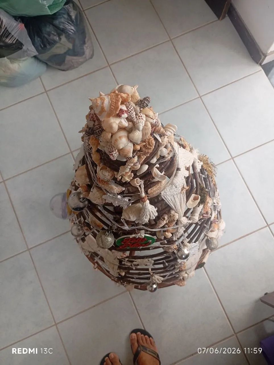 Árvore de Natal em Macramê.