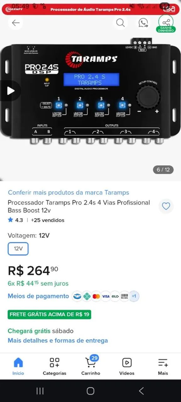 Processador de áudio