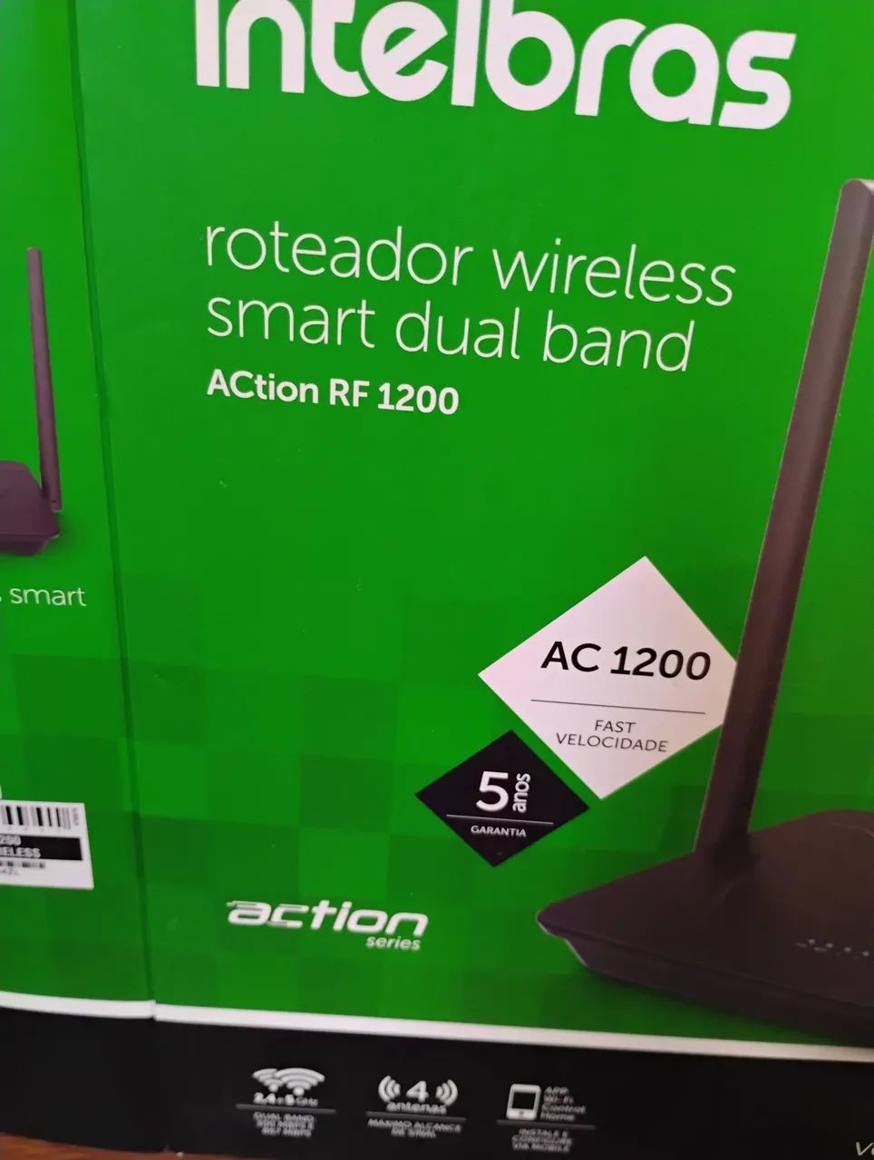 Roteador Intelbras ACtion RF1200 + ONU CIANET GB01 - Foto 5