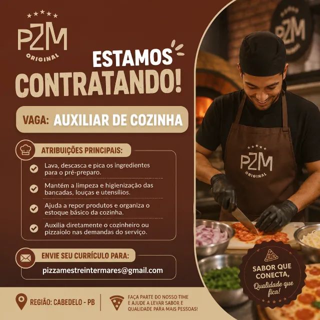 Vagas para Pizzaria