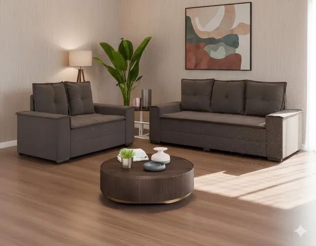 Sofá barcelona 2 e 3 lugares produto novo (no estoque)