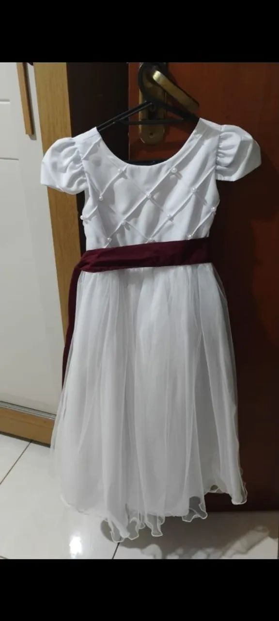 Vestido Daminha longo tamanho 8