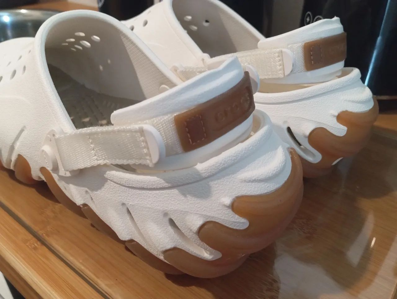 crocs echo clog offwhite avorio 41 - 28cm - Foto 3