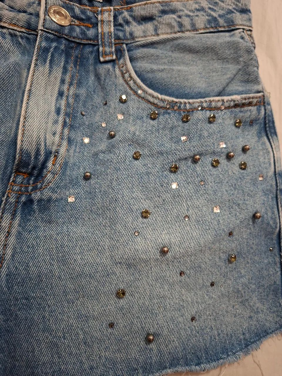 Short jeans com brilho - Foto 3