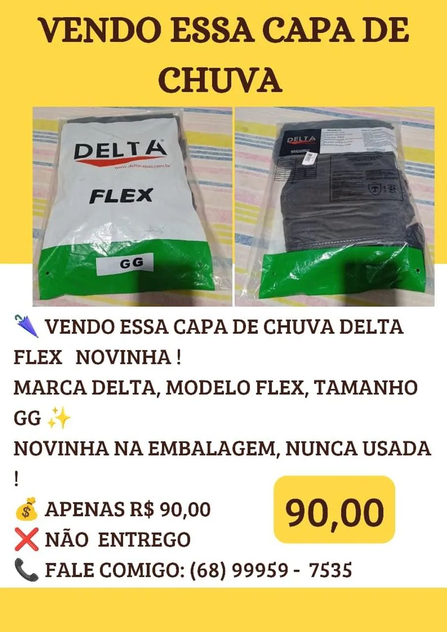 Vendo essa capa de chuva novinha