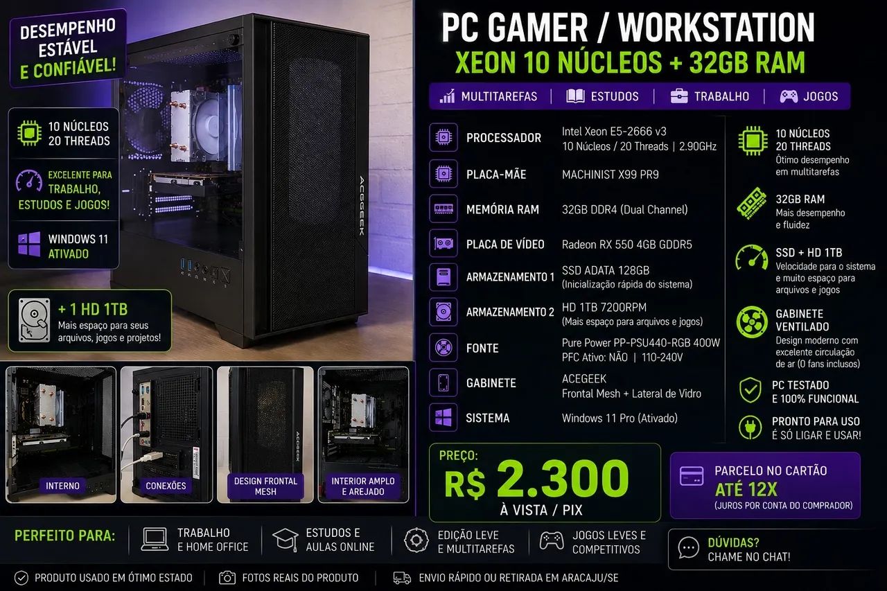 Pc gamer / trabalho