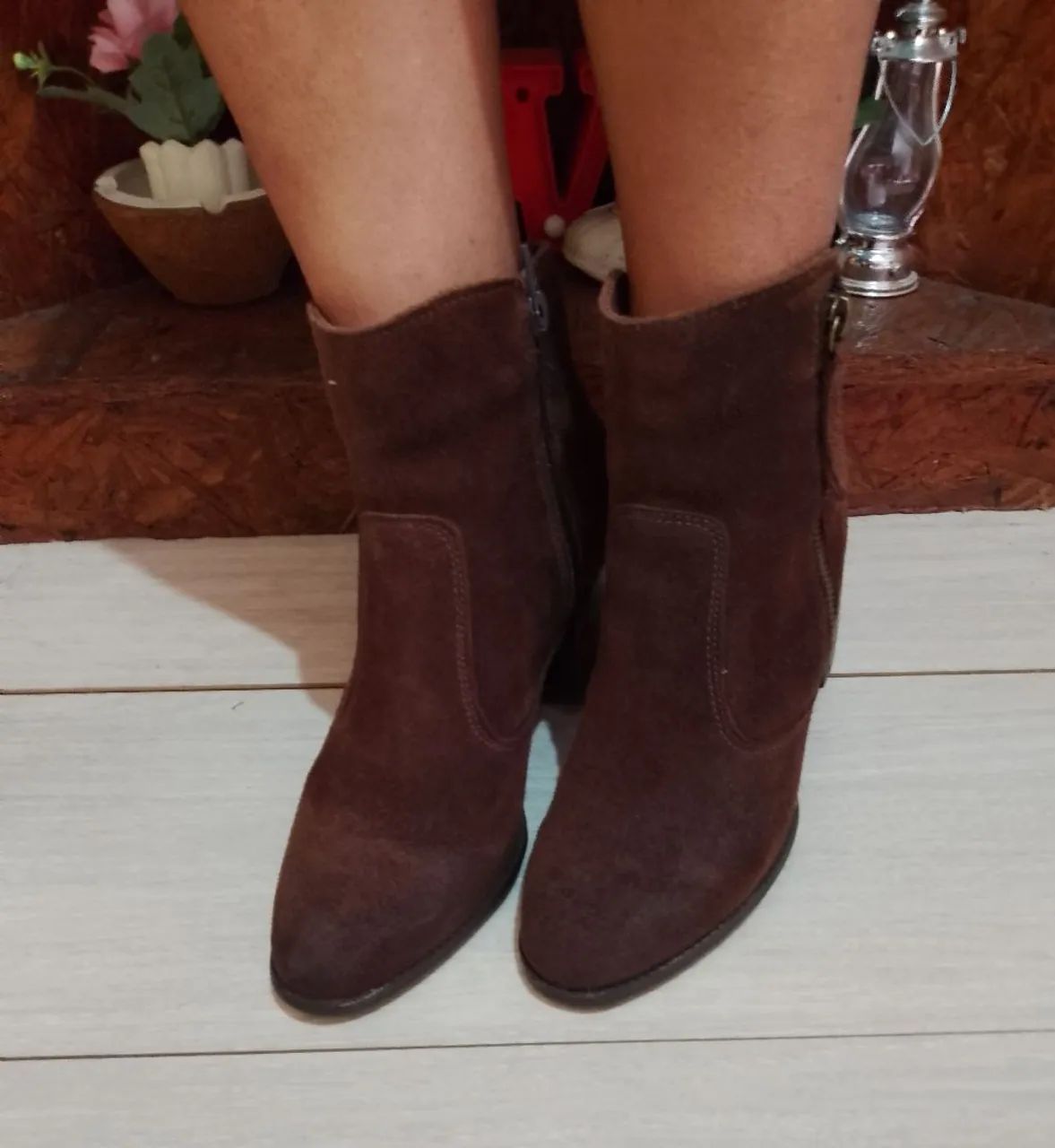 Bota couro camurça n°35/36