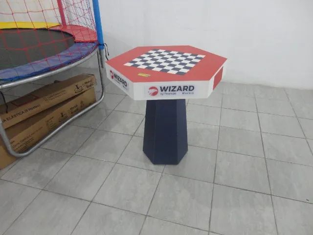 Mesa de Jogo Dama e Xadrez em Madeira - BrinqueLazer - Foto 3