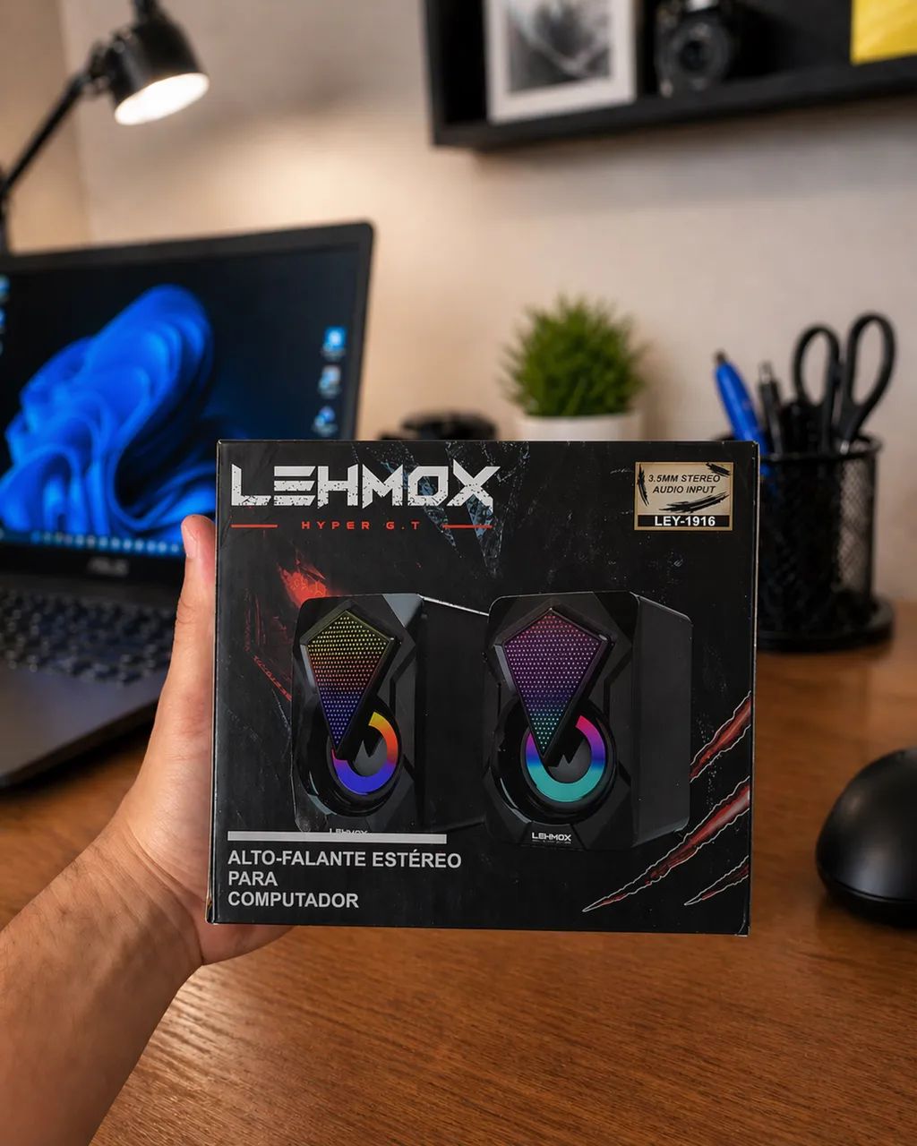 Caixa de som RGB para PC e Notebook  - Foto 5