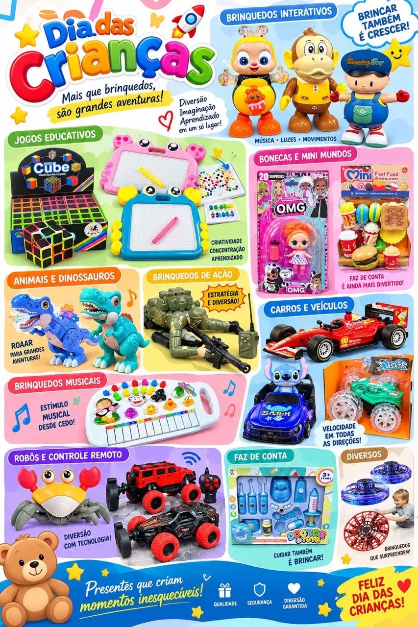 BRINQUEDOS PARA TODA A CRIANÇADA! ?