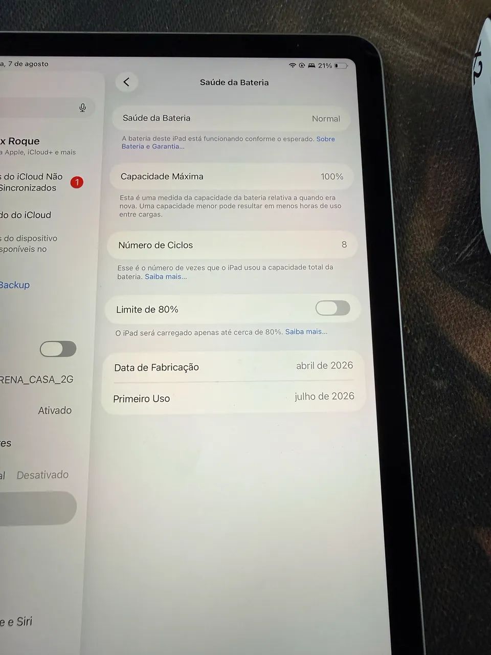 iPad m4 air, Celular, 128gb, garantia jul/27 - Foto 3