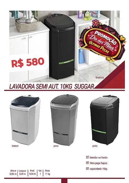 Lavadora semi-automática suggar 20 kg - Foto 2