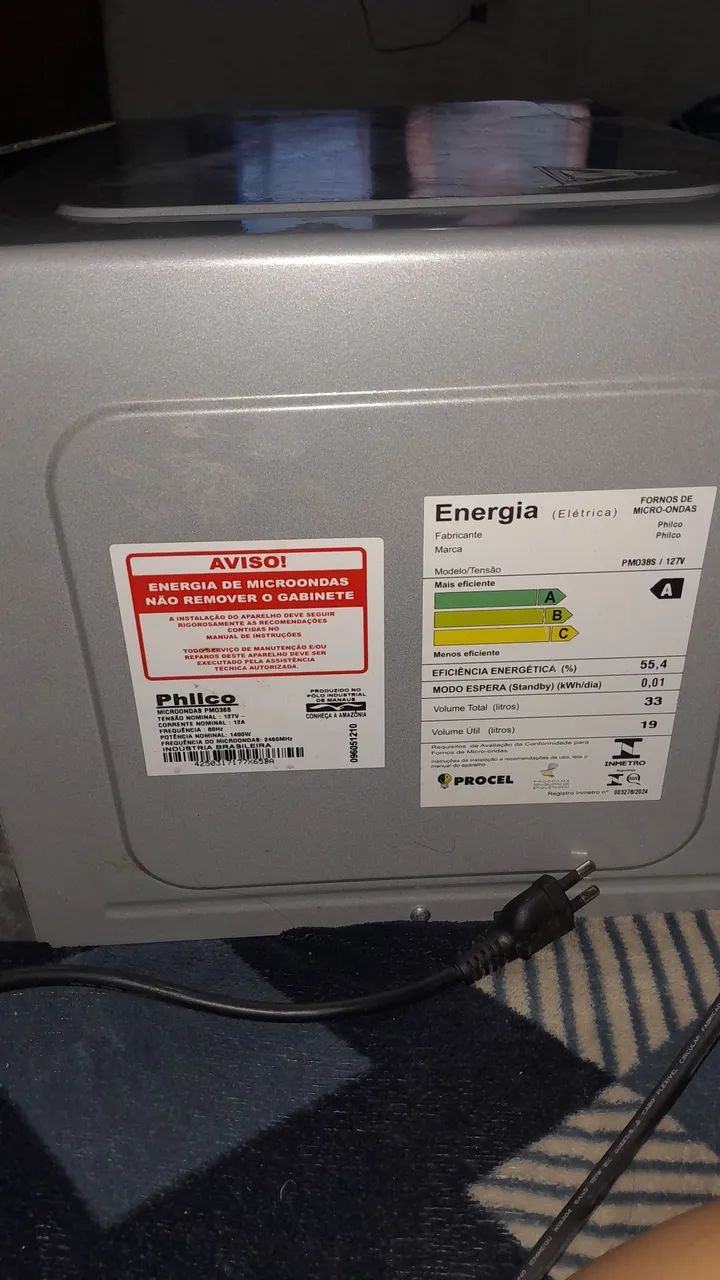 Microondas espelhado 33 litros, em ótimo estado. R$400 - Foto 3