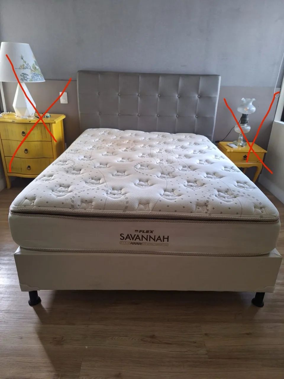 Cama de casal com cabeceira em factor - Foto 3