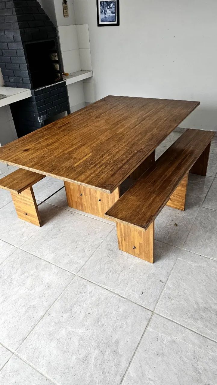 Mesa churrasqueira em teca stap