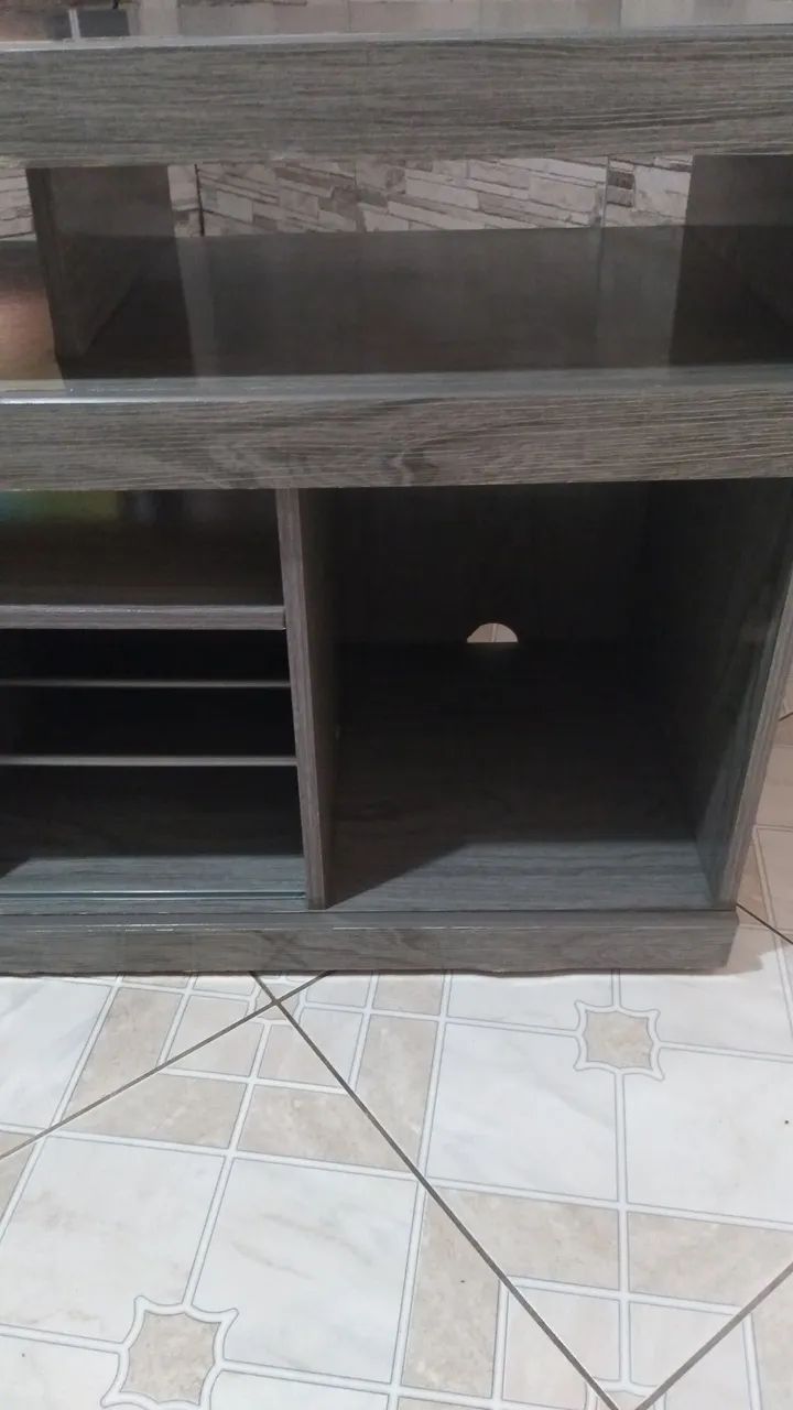 Rack Cinza e Preto (Em Bom Estado Geral) - Foto 2