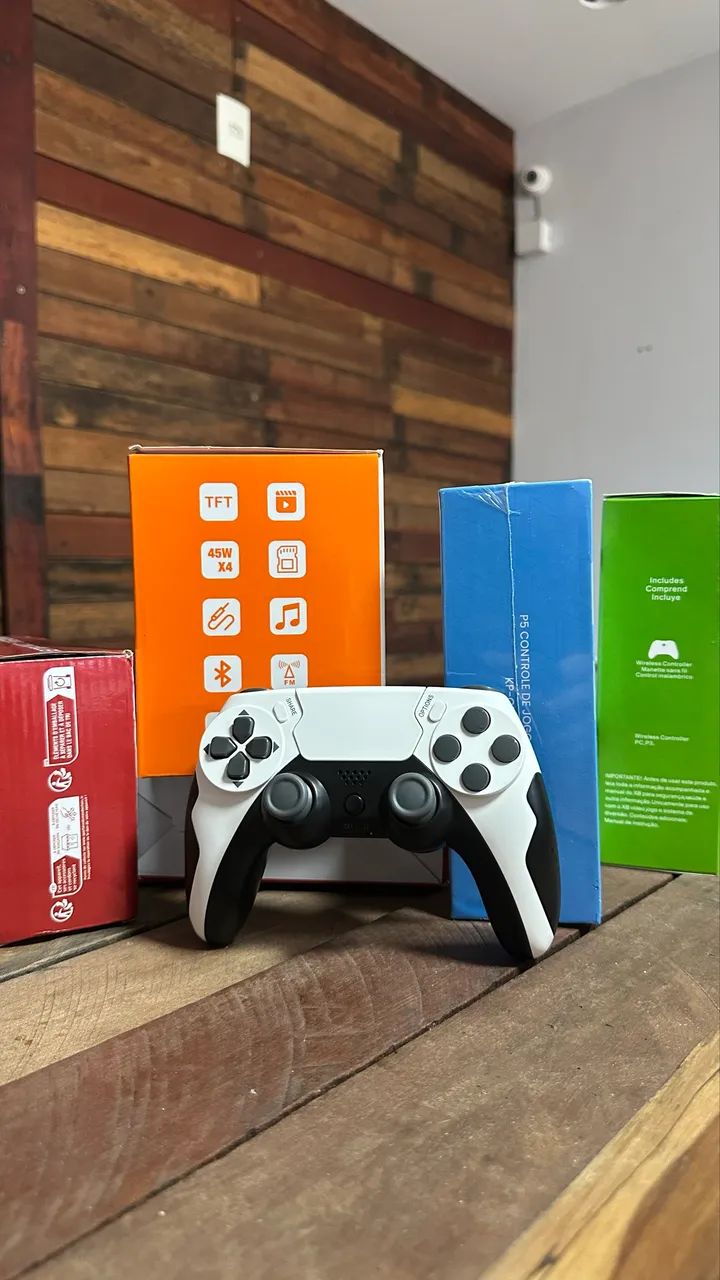 Controle PS5 design ergonômico e funcional com led 