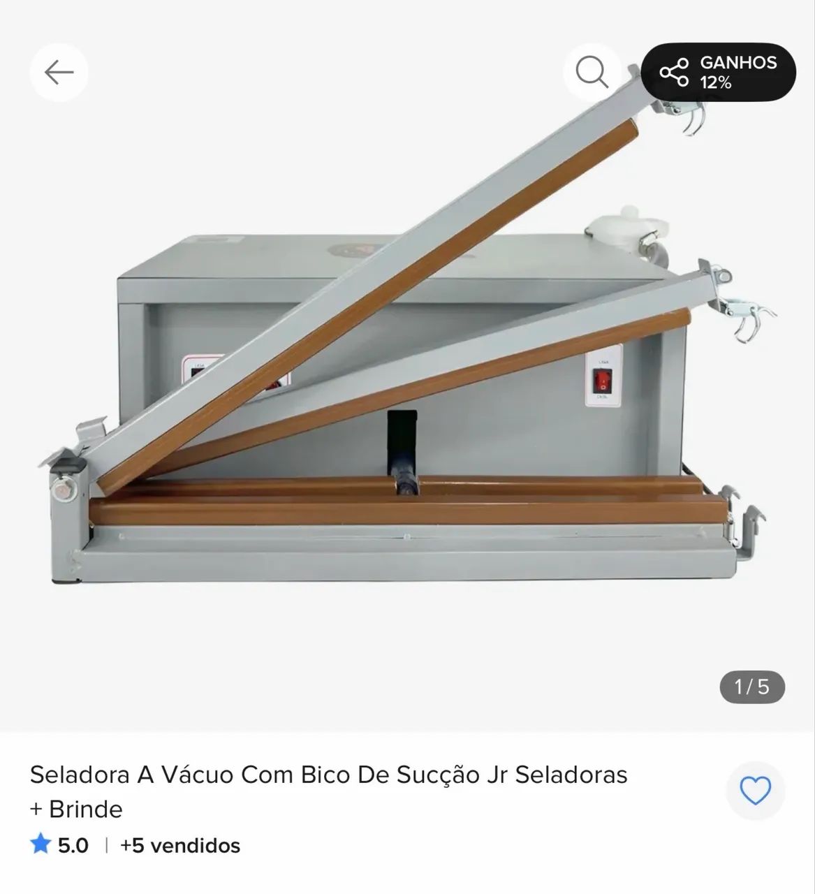 Seladora a vácuo com bico de sucção Jr Seladoras  - Foto 3