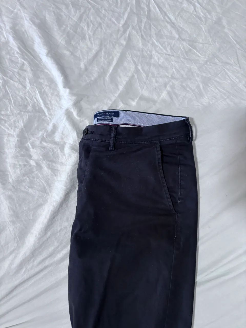 Calça Tommy Hilfiger Slim Fit Stretch Preta Tamanho 42 Semi Nova - Foto 2