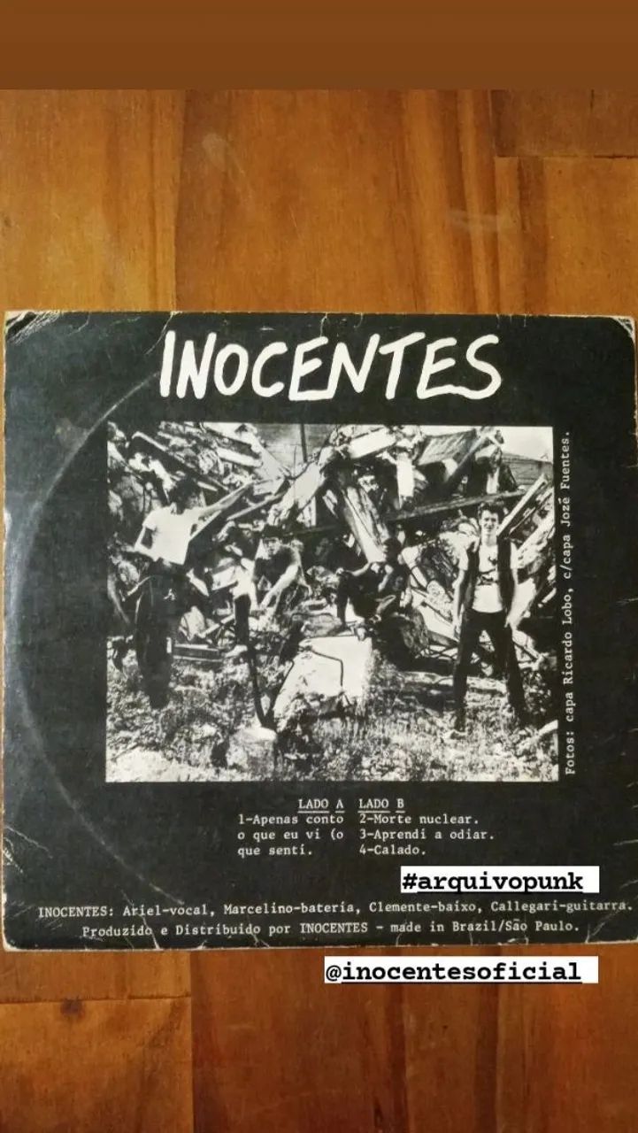 Disco Vinil Inocentes: Miséria e Fome compacto 7 polegadas rara edição original de época - Foto 2
