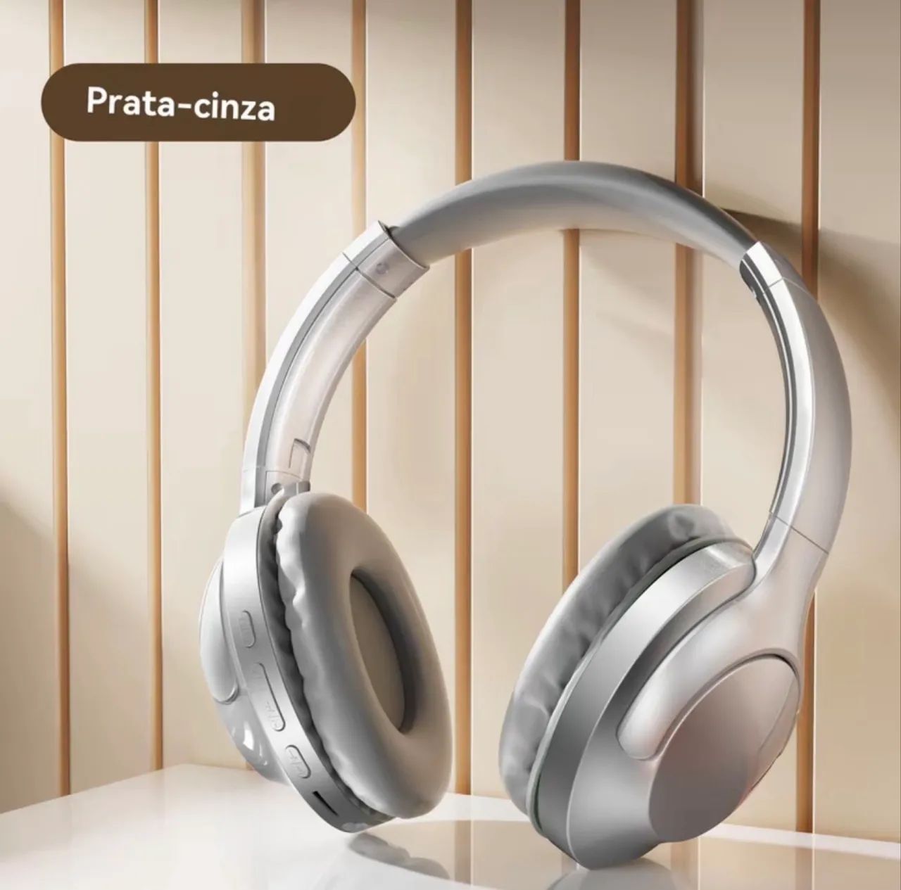 Fone Bluetooth dobrável com som Hi-Fi e cancelamento de ruído