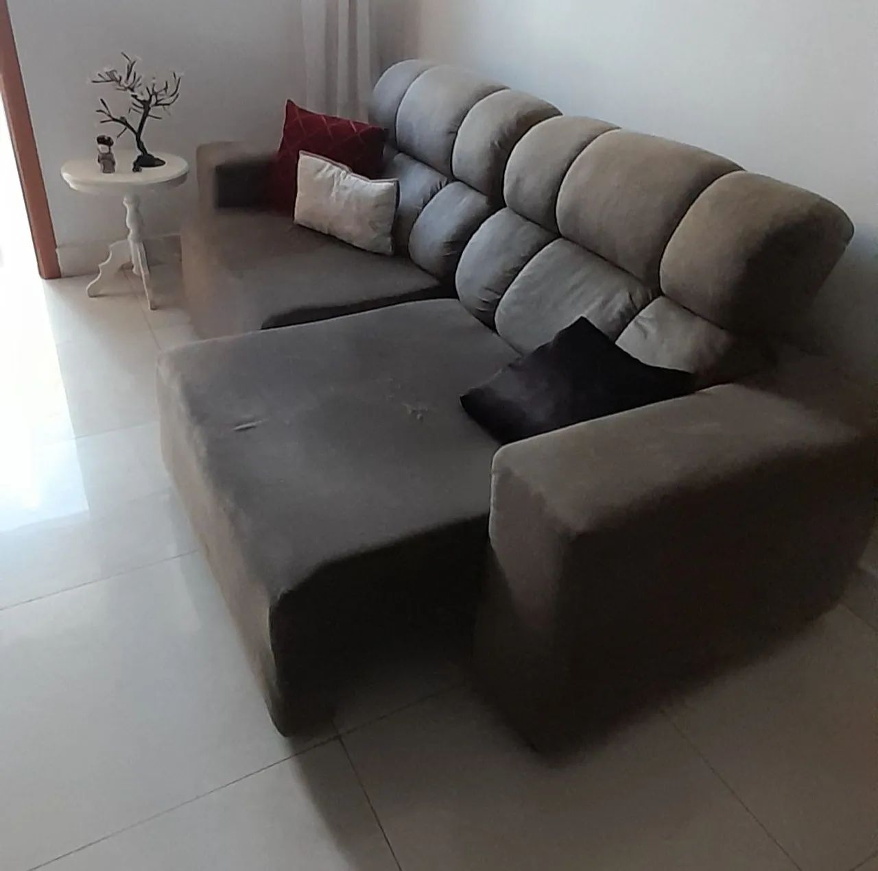 Sofá retrátil e reclinavel cinza - Foto 2