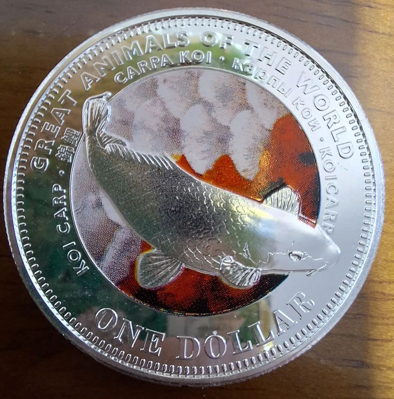 Moeda Fiji 38,6mm Colorida Proof