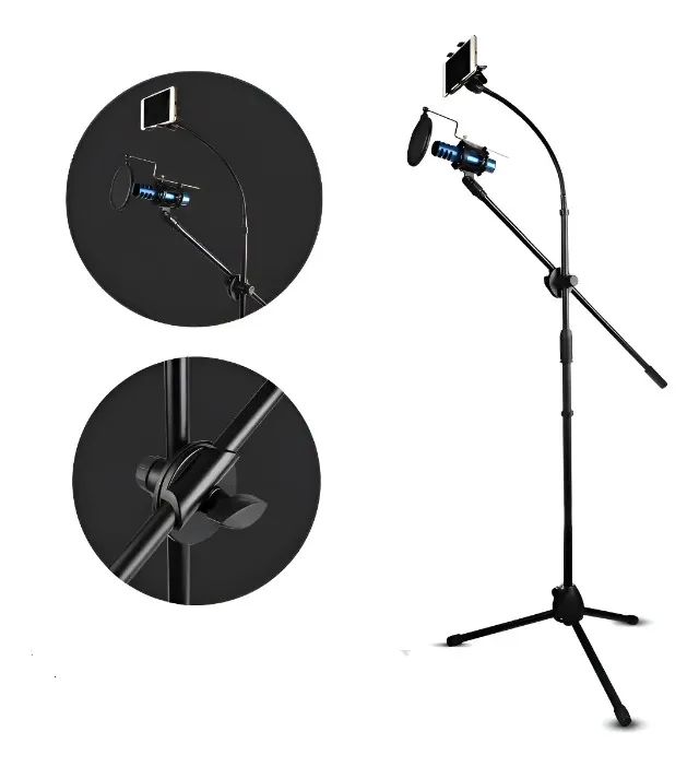 Suporte Girafa para Microfone e Celular Novo - Foto 4