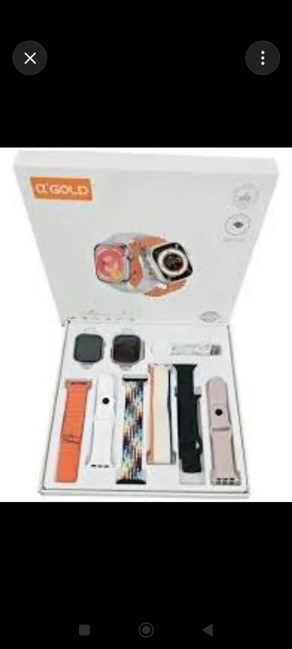  kit com 2 relógios + 6 pulseiras Gold - Smartwatch  - Foto 4
