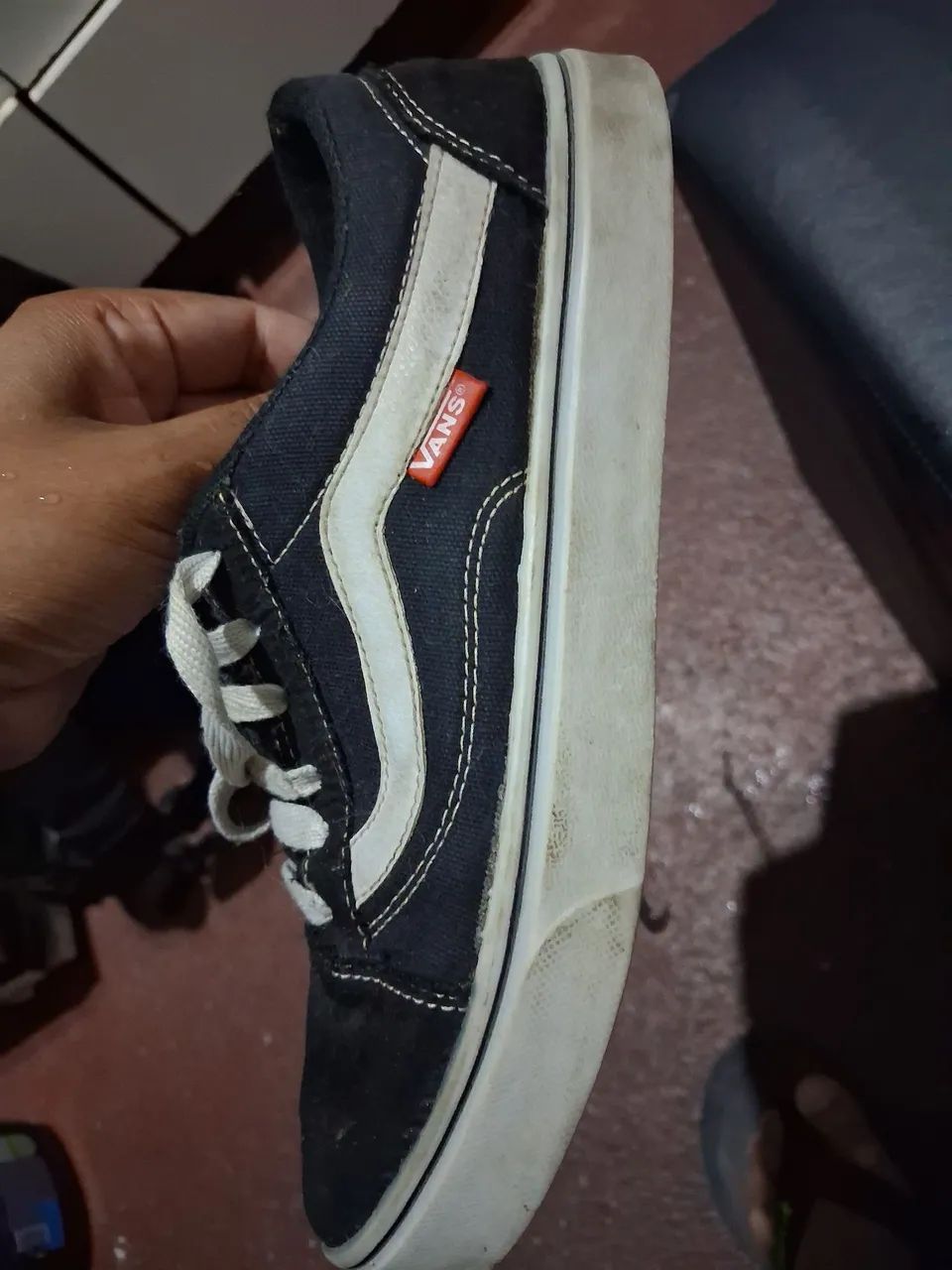 Tênis Vans Old Skool preto/branco - Foto 2