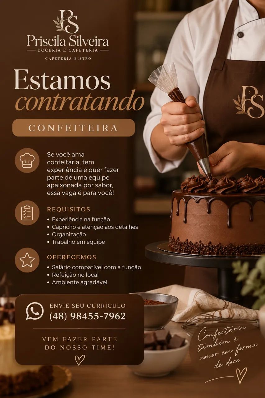 Vaga de confeiteira(o) 