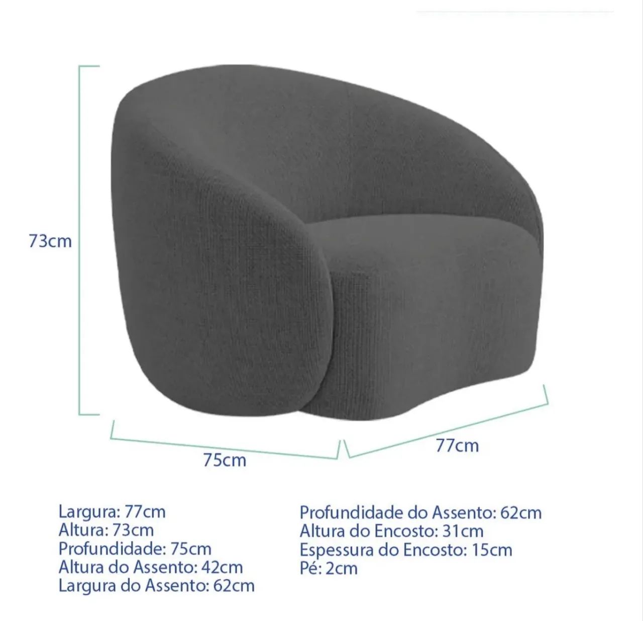 Conjunto sofá e poltrona 65562847159298123