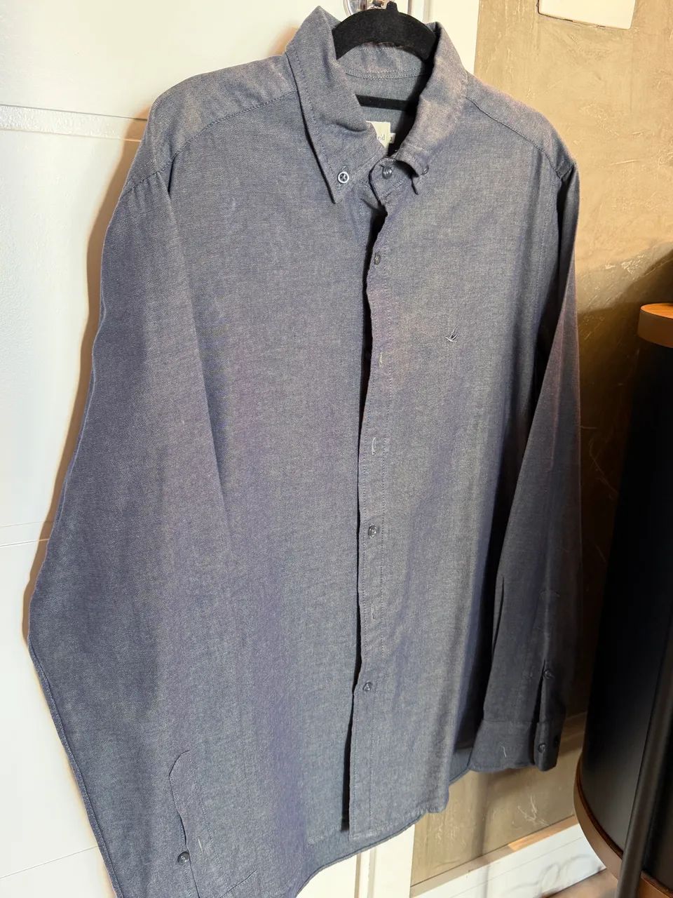 Camisa Oxford Brooksfield Cinza - Foto 5