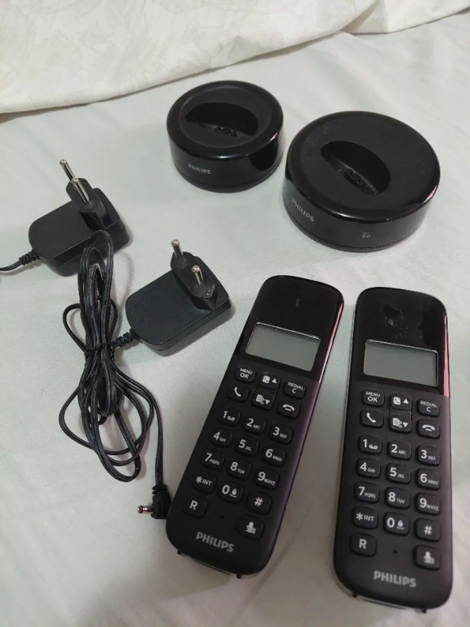 TELEFONE PHILIPS SEM FIO COM EXTENSÃO E IDENTIFICADOR