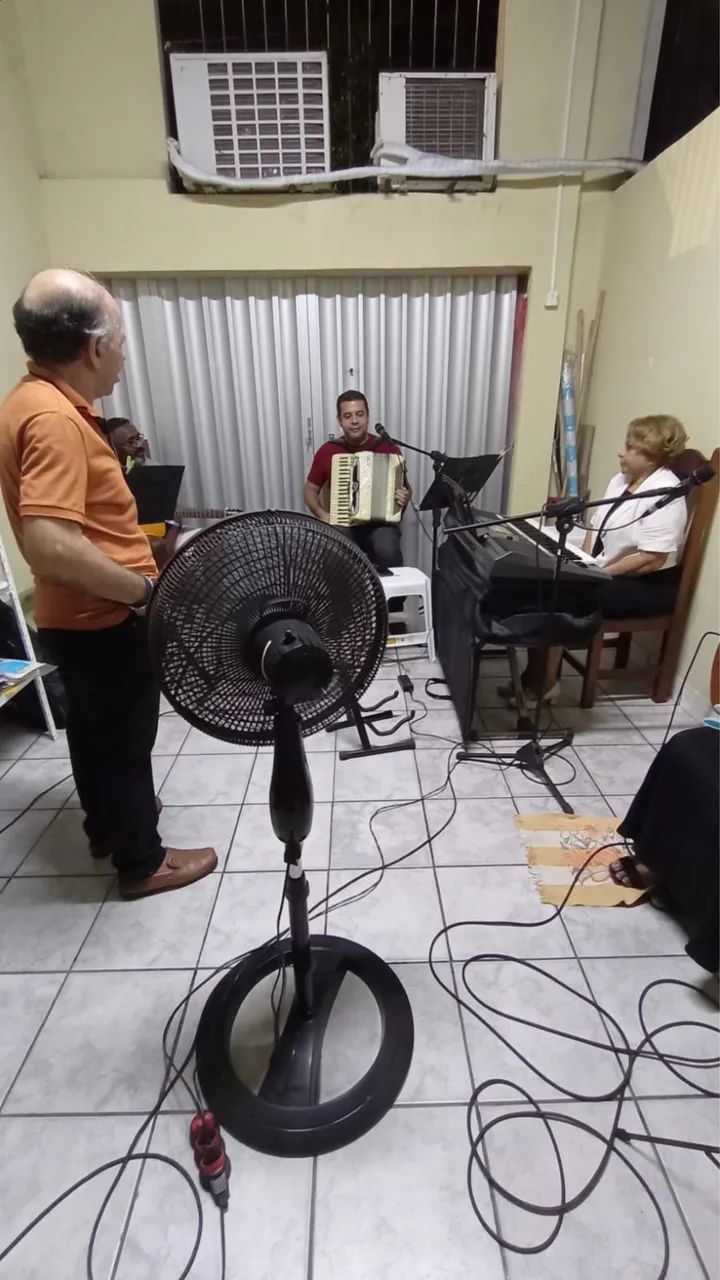 Aula sanfona teclado  300, 00 p/ mês,