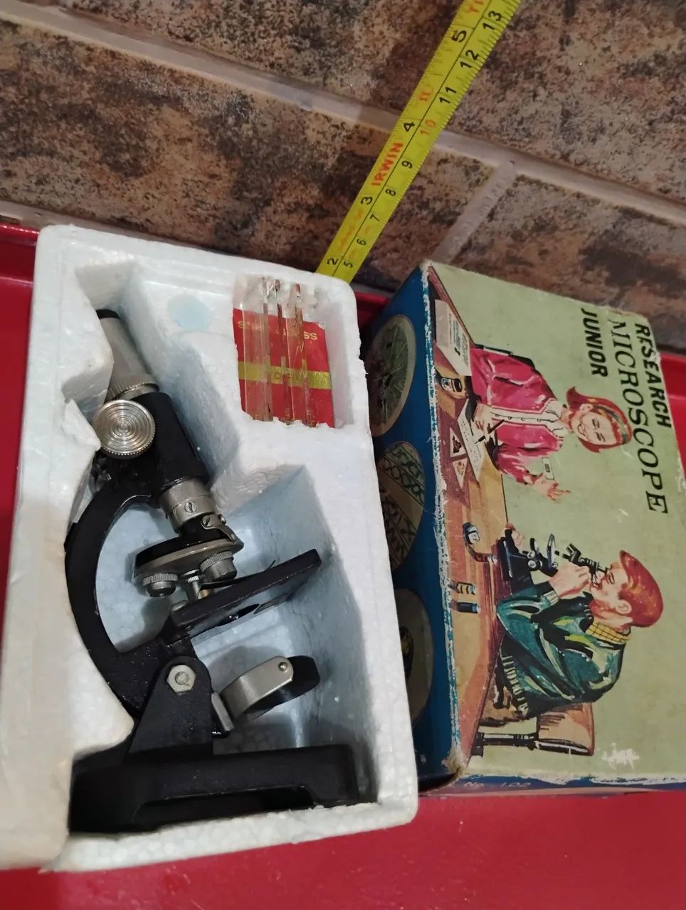 Microscópio Júnior brinquedo antigo, raridade  - Foto 3