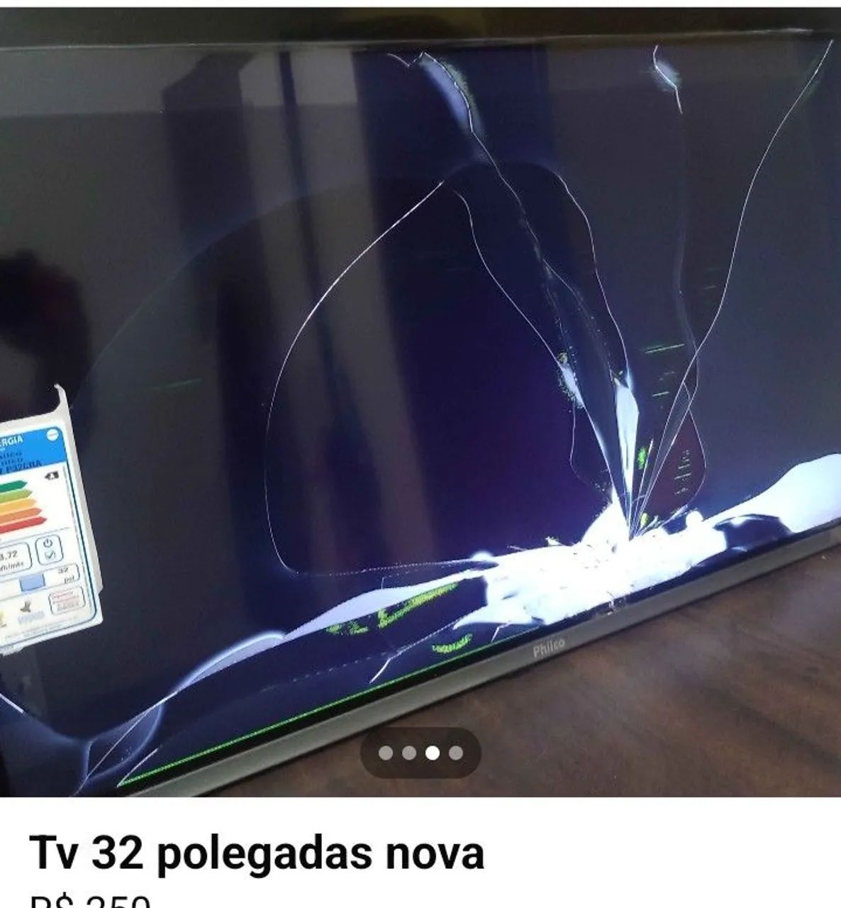 Tv smart 32 polegadas (tela quebrada) - Foto 2