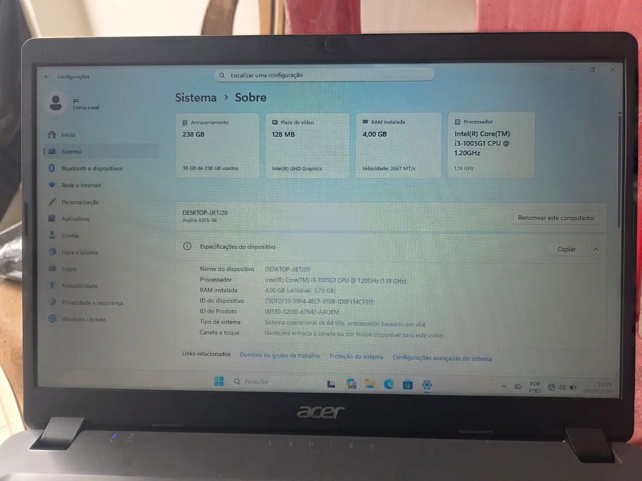 Notebook acer core i3 10geraçao  - Foto 3