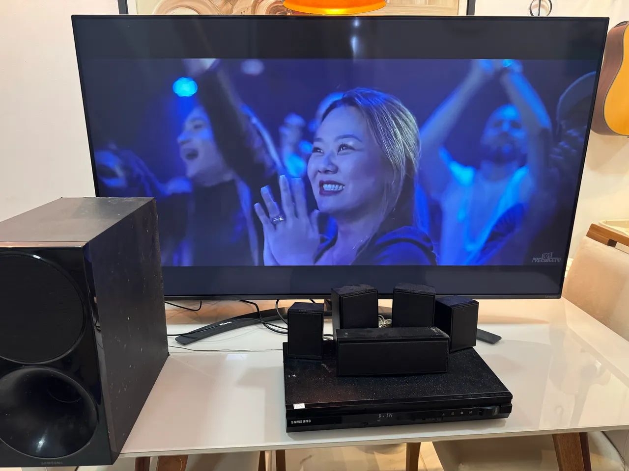 Smart TV LG 55 Nanocell e Home theater Samsung