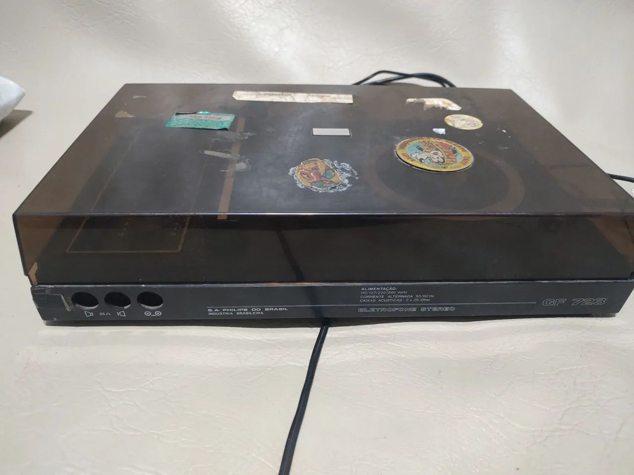 Vitrola Philips eletrofone stereo GF 723 no estado não liga 