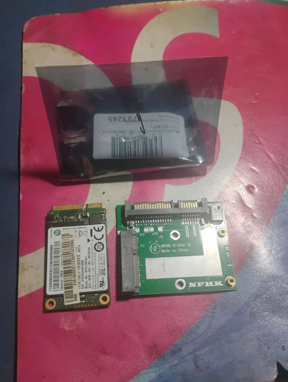 mSata 128gb com adaptador SSD windows 11 