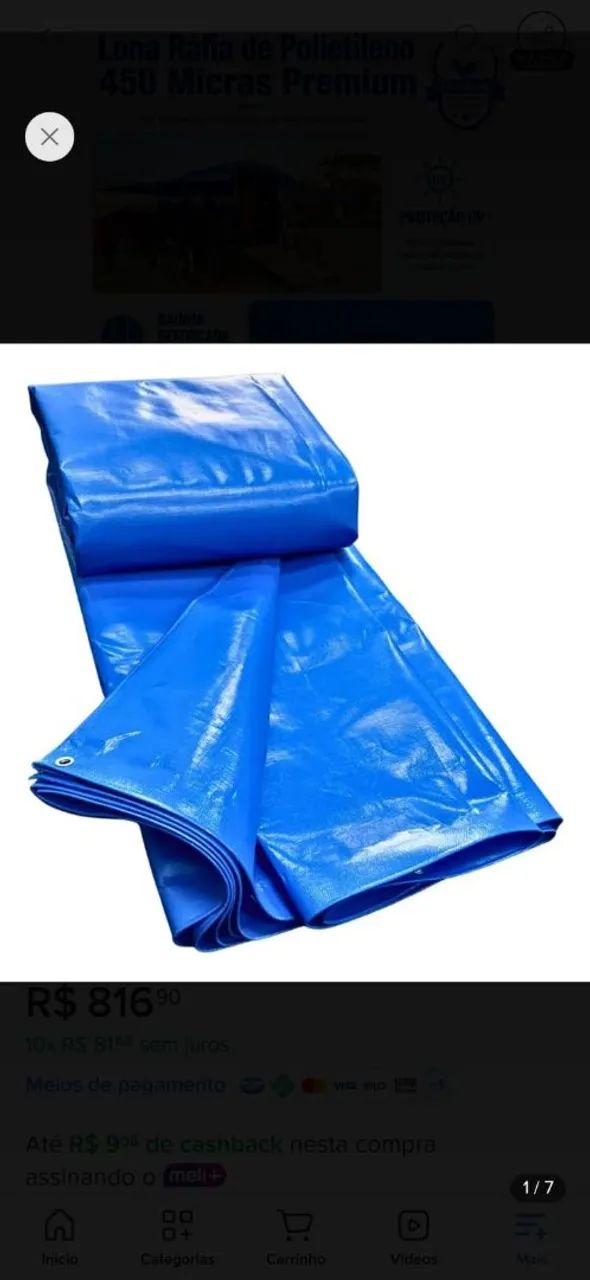 Toldo Azul 9 x 4 metros! - Foto 2