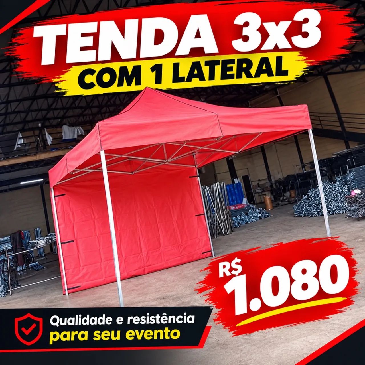 Tenda 3x3 com lateral 