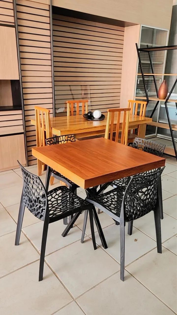 Mesa de 0,80 x 0,80 com 4 cadeiras  - Foto 2