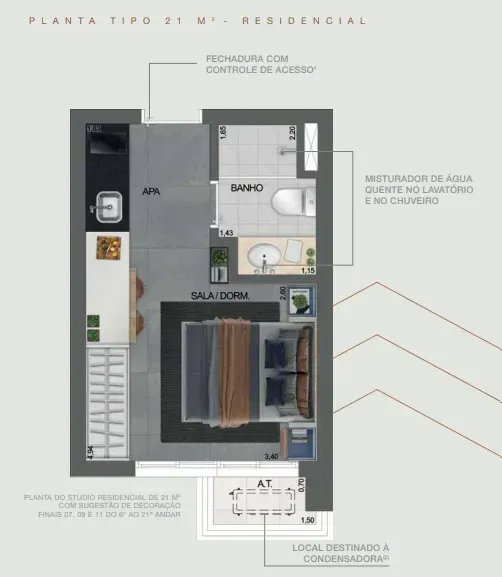 PLANTA 21m²