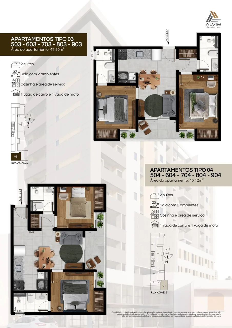Lançamento de apartamentos studios e 2 quartos no Manoel Honório - Praça Agassis - Space E - Foto 4