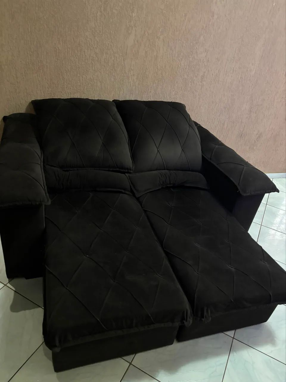 Sofá Retrátil Marrom Escuro - 1,90 m | R$ 1.499 à vista - Foto 2